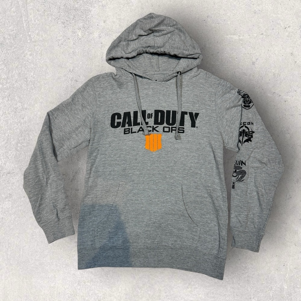 [UNISEX] CALL OF DUTY Black Ops 4 Grey Hoodie | Gamer Graphic Sweatshirt S